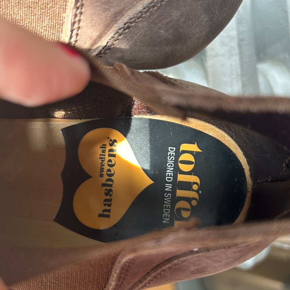 Swedish Hasbeens Toffel Clog Boots Size 38 - image 5